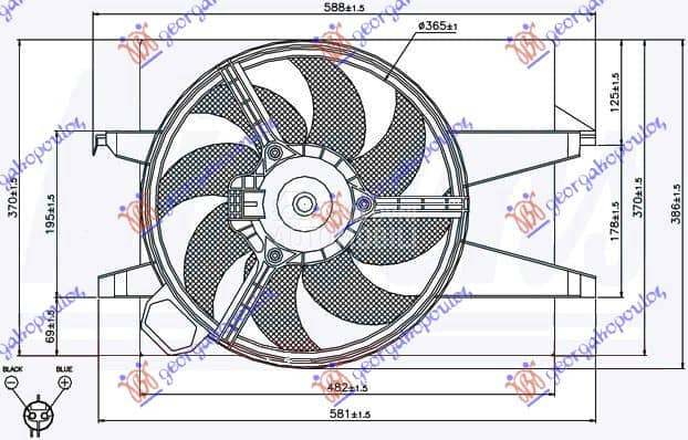 VENTILATOR KOMPLET za Ford Fiesta od 2002. do 2008. god.