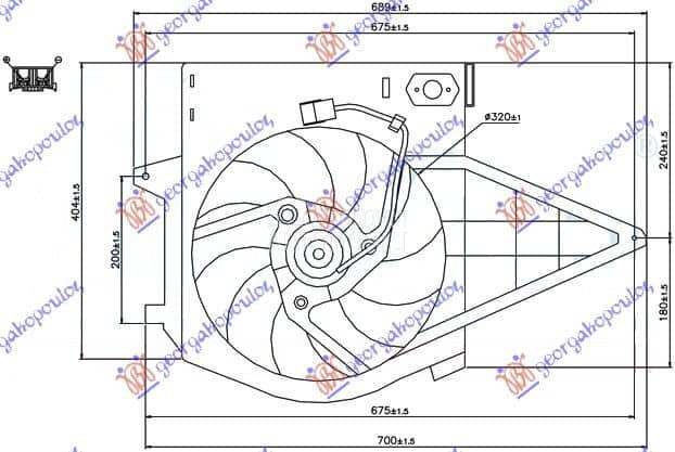 NEMA- VENTILATOR KOMPLET - za Fiat Scudo od 1995. do 2004. god.