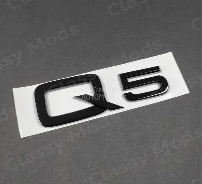 Znak natpis Q5 crni za Audi Q5, SQ5, RS Q5