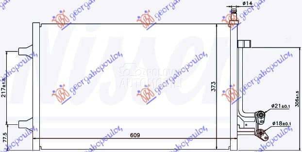 HLADNJAK KLIME 1.6 TDCi za Ford Fiesta od 2002. do 2008. god.