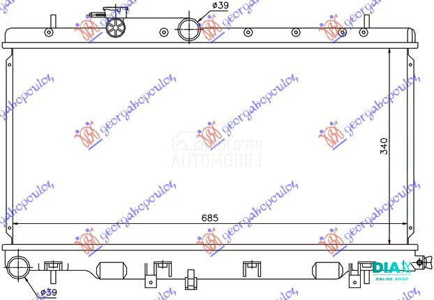 HLADNJAK MOTORA 1.6/2.0/2.5 BE za Subaru Impreza od 2001. do 2008. god.