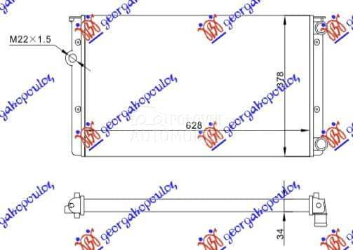 HLADNJAK MOTORA 1.6/1.8/2.0 za Volkswagen Vento od 1992. do 1998. god.