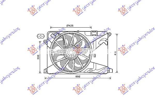 VENTILATOR KOMPLET (1.4i... za Opel Mokka od 2013. do 2016. god.