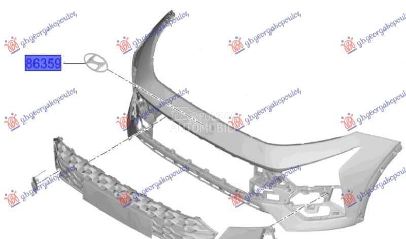 ZNAK PREDNJI za Hyundai i20 za 2024. god. - 86305-Q0GA0