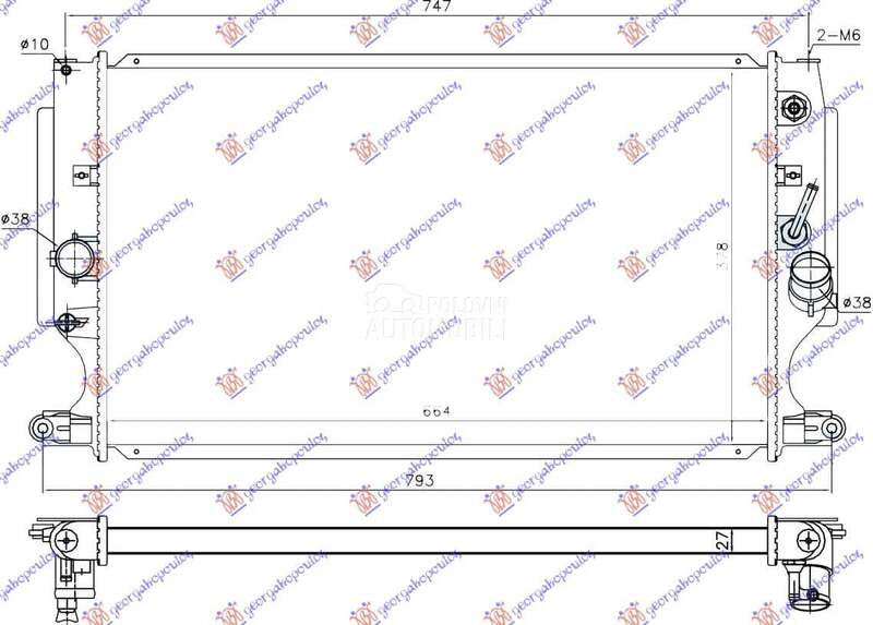 HLADNJAK MOTORA 2.2 D4D... za Toyota Verso od 2009. do 2013. god. - 16400-0R070