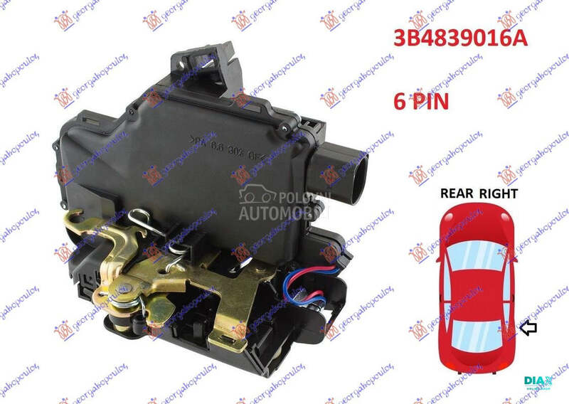 BRAVA ZADNJIH VRATA ELEKTRICNA za Volkswagen Passat od 1997. do 2000. god.