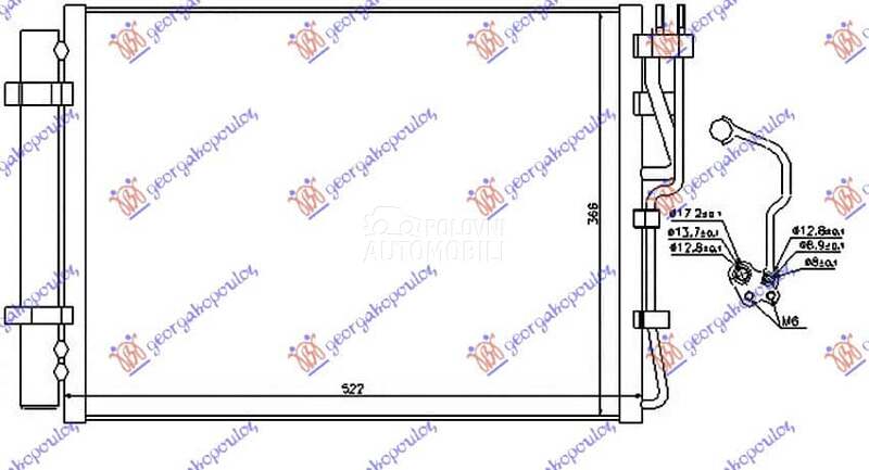 HLADNJAK KLIME 1.4/1.6 CRDi za Hyundai ix20 za 2011. god.