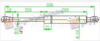 AMORTIZER HAUBE 140 njutna za Citroen C5 od 2001. do 2004. god.