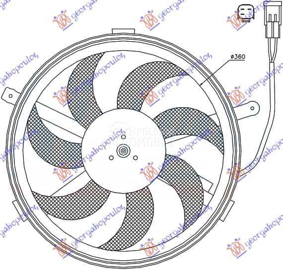 VENTILATOR KOMPLET za MINI One od 2011. do 2014. god.