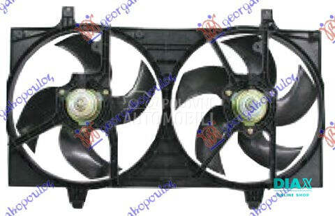 VENTILATOR (DUPLI) KOMPLET (BE za Nissan Almera od 2000. do 2006. god.