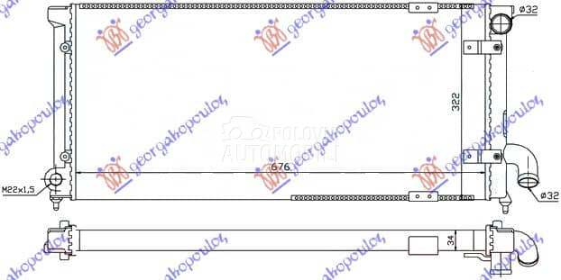 HLADNJAK MOTORA 1.9 TDi za Seat Toledo od 1995. do 1999. god.