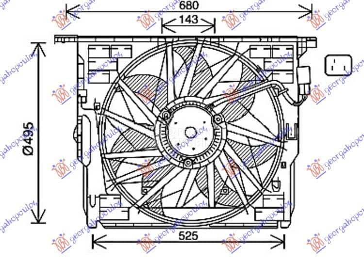 VENTILATOR KOMPLET za BMW Serija 7 od 2008. do 2012. god.