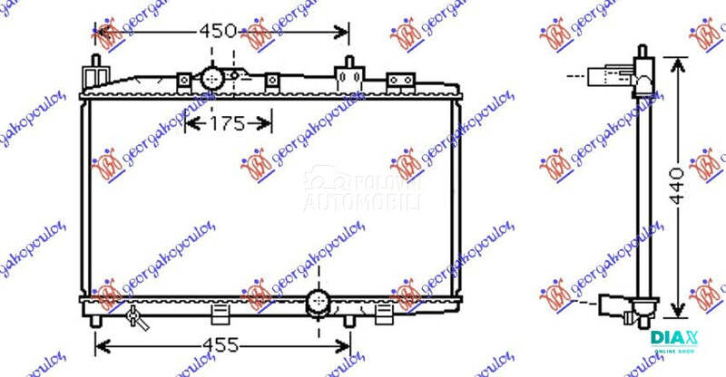 HLADNJAK MOTORA 1.4 D4D (35x64 za Toyota Yaris Verso od 1999. do 2006. god.