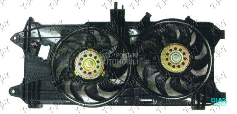VENTILATOR HLADNJAKA (DUPLI) K za Fiat Doblo od 2001. do 2005. god.