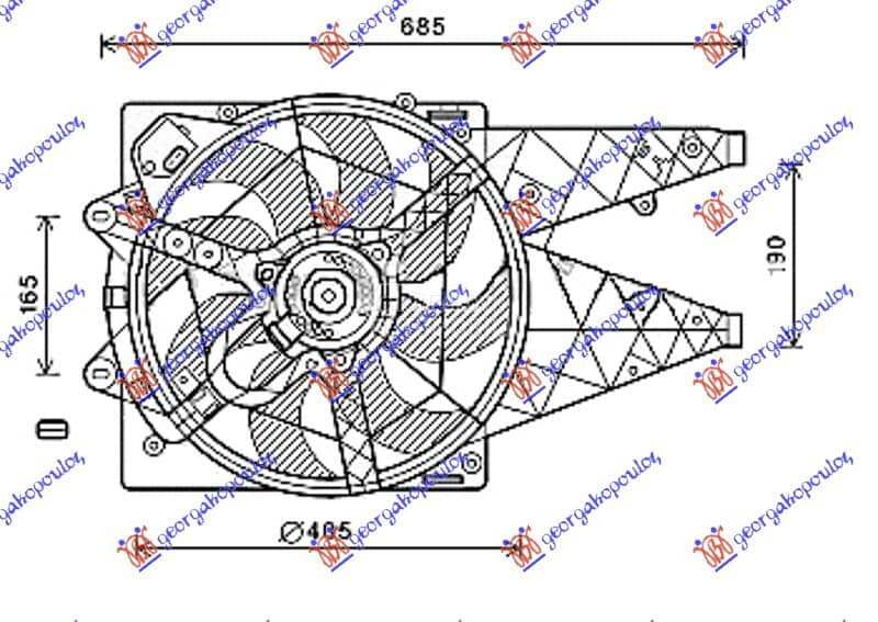 VENTILATOR KOMPLET... za Fiat Doblo za 2015. god.