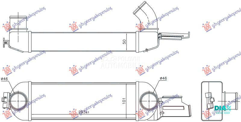 HLADNJAK INTERKULERA 1.7 DTI D za Opel Meriva od 2003. do 2010. god.
