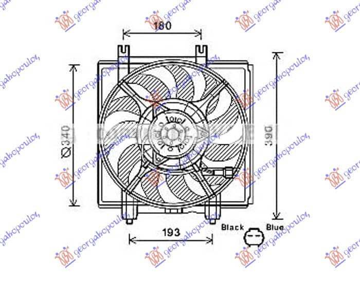 VENTILATOR KOMPLET (2.5 TURBO) za Subaru Forester od 2015. do 2019. god.