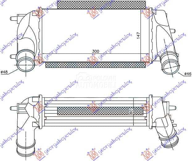 HLADNJAK INTERKULERA 1.0i... za Ford B-Max za 2012. god.