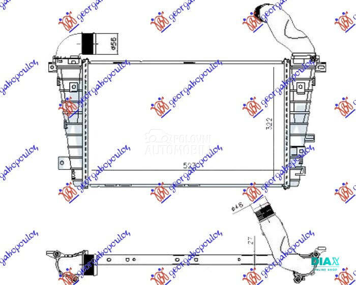 HLADNJAK INTERKULERA 2.0 BENZI za Opel Zafira od 2005. do 2012. god. - 026706260