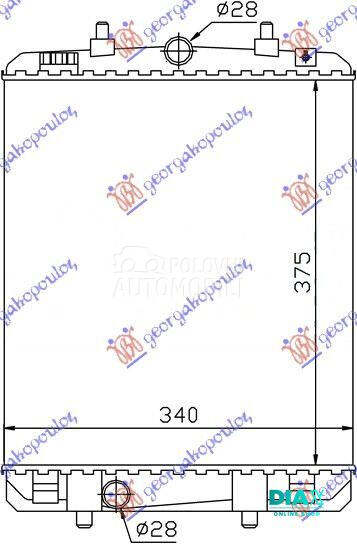 HLADNJAK MOTORA 1.4 HDi (37.4x za Citroen C1 od 2012. do 2014. god.