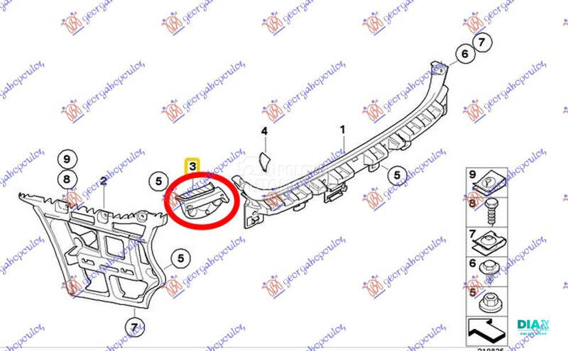 NOSAC STOP LAMPE za BMW Serija 3 od 2005. do 2008. god.