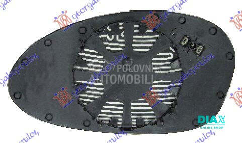 STAKLO RETROVIZORA SA GREJACEM za BMW 315, 316, 318 ... od 2005. do 2008. god. - 031707611
