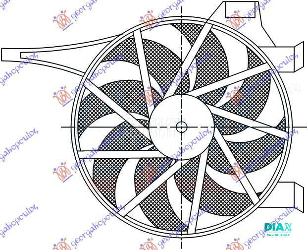VENTILATOR KLIME KOMPLET (1.3/ za Opel Tigra od 2004. do 2009. god.