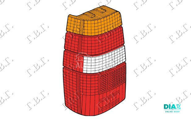 STAKLO STOP LAMPE za Fiat Fiorino od 1991. do 1997. god.