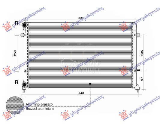 HLADNJAK MOTORA 1.4/1.6/2.0 FS za Volkswagen EOS od 2006. do 2011. god.
