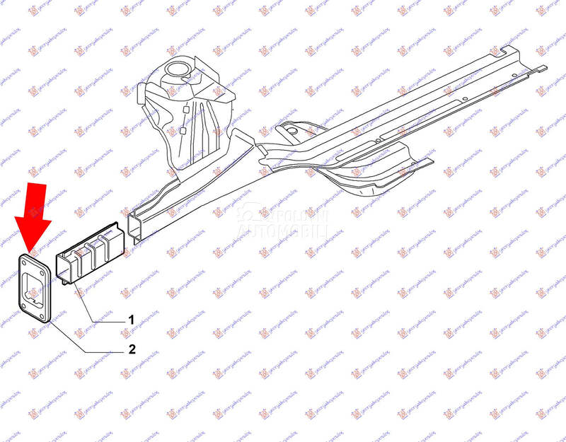POKLOPAC KRAKA SASIJE za Fiat Punto od 2012. do 2025. god. - 290100906