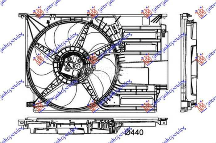 VENTILATOR KOMPLET... za MINI One od 2014. do 2021. god.