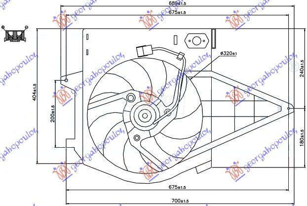 VENTILATOR KOMPLET (BENZIN) - za Fiat Ulysse od 1994. do 2002. god.