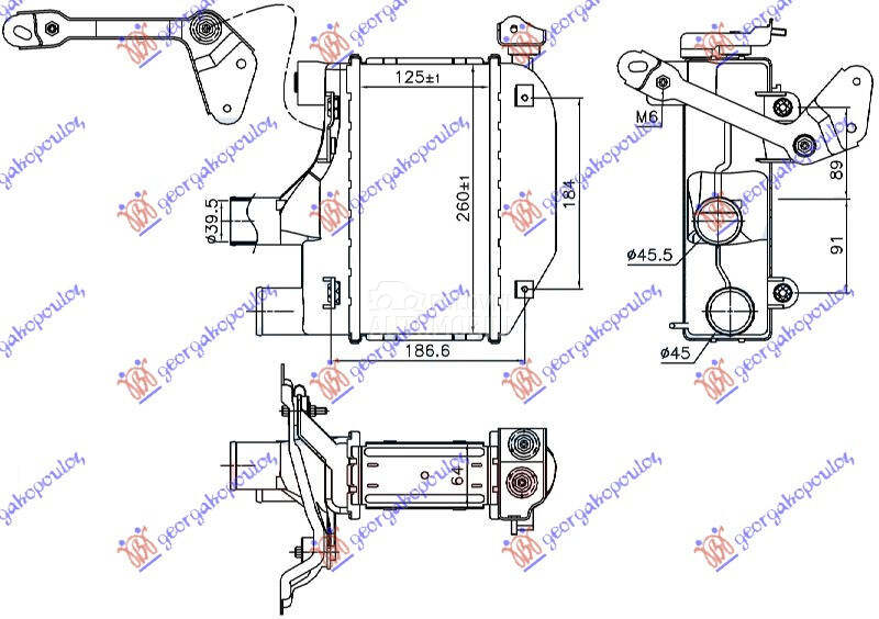 HLADNJAK INTERKULERA 1.4 D4D ( za Toyota Corolla od 2002. do 2006. god.
