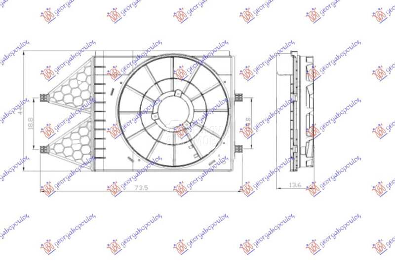NOSAC VENTILATORA... za Škoda Fabia za 2021. god.