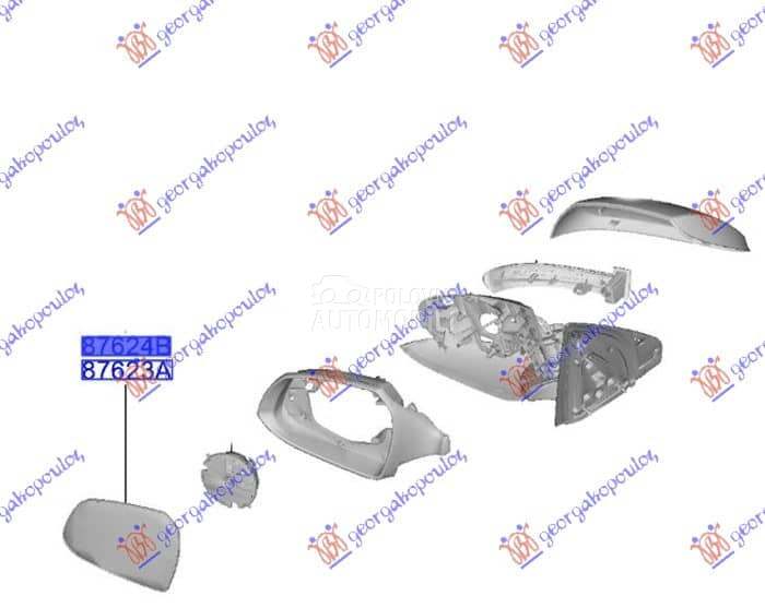 STAKLO RETROVIZORA Levo za Hyundai i10 za 2023. god.