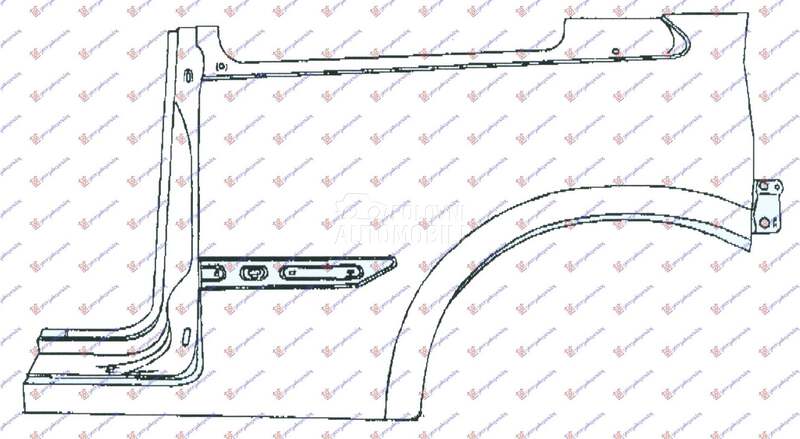 ZADNJI BLATOBRAN 3 VRATA Levo za Renault Megane od 2005. do 2008. god.
