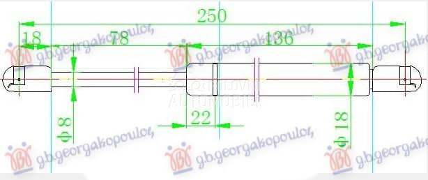 AMORTIZER HAUBE 660 njutna za Ford Mondeo od 2000. do 2007. god.