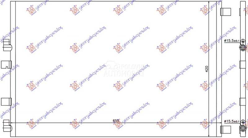 HLADNJAK KLIME 1.9 DCi 2.0... za Renault Megane od 2006. do 2010. god.