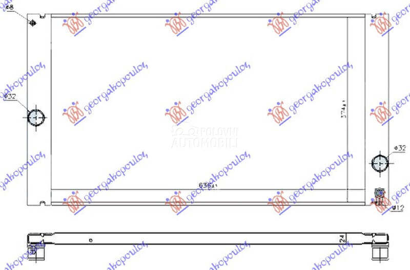 HLADNJAK MOTORA 2.4/2.5 BENZIN za Volvo C30 od 2007. do 2010. god. - 854006330