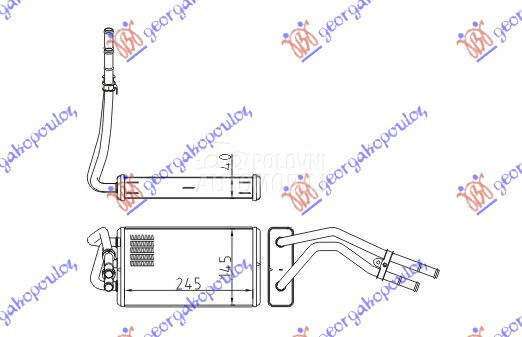 GREJAC KABINE (245x152) za Ford Transit Connect od 1995. do 2000. god.