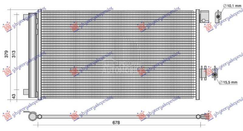 HLADNJAK KLIME 1.5 dCi DIZEL za Dacia Duster od 2017. do 2022. god.