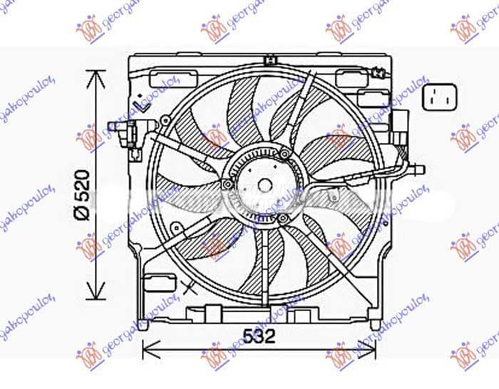 VENTILATOR KOMPLET za BMW X5 od 2007. do 2010. god.