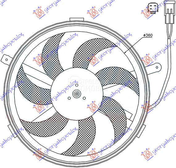 VENTILATOR KOMPLET (S) (3 PIN) za MINI Paceman od 2013. do 2016. god.