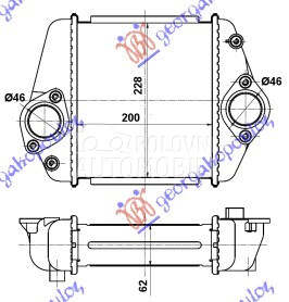 HLADNJAK INTERKULERA 2.2 DI DI za Mazda CX-7 od 2007. do 2011. god.