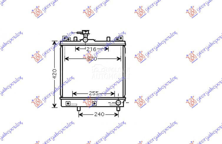 HLADNJAK MOTORA (34.8x36) za Suzuki Alto od 1999. do 2007. god.