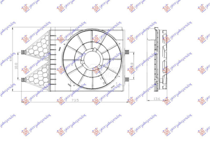 NOSAC VENTILATORA (1.0/1.0/1.2 za Volkswagen Polo od 2009. do 2014. god.
