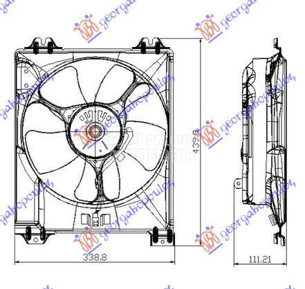 VENTILATOR KOMPLET (1.9JTD 1.9 za Fiat Sedici od 2007. do 2025. god.