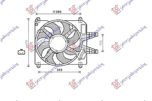 VENTILATOR KOMPLET... za Fiat Marea od 1996. do 2007. god.