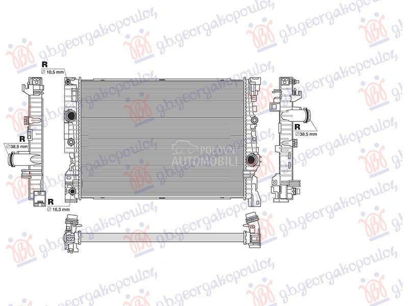 HLADNJAK MOTORA 2.0/3.0 DIZEL za BMW X6 od 2023. do 2025. god.