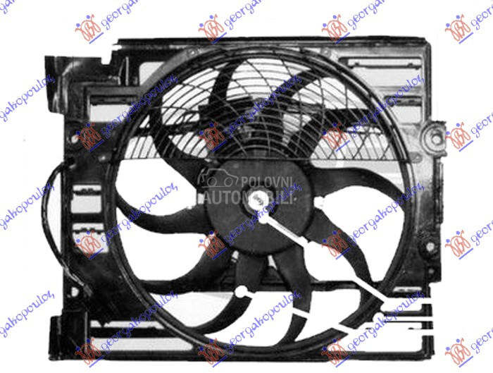 VENTILATOR KOMPLET (BENZIN) (4 za BMW Serija 7 od 1995. do 2002. god.